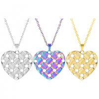 Stainless Steel Jewelry Necklace, 304 Stainless Steel, Heart, Vacuum Ion Plating, fashion jewelry & for woman Approx 50 cm 
