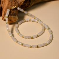 Gemstone Necklaces, Zinc Alloy, with Gemstone Chips, fashion jewelry & for woman Approx 38 cm 