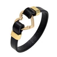 PU Leather Cord Bracelets, with Zinc Alloy, plated, Unisex Approx 21 cm 
