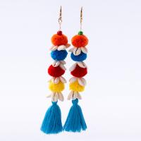 Decorative Tassel, Cotton Thread, with Shell, multifunctional, multi-colored, 260mm 