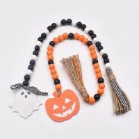 Hängende Ornamente, Hemu+Perlen, mit Hanfgarn, Design für Halloween, keine, Länge:ca. 65 cm, verkauft von PC[