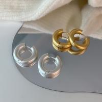 Brass Huggie Hoop Earring, with Zinc Alloy, plated, fashion jewelry & for woman [
