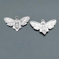 Zinc Alloy Animal Pendants, Butterfly, antique silver color plated, vintage & DIY Approx [