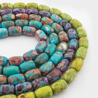 Eindruck Jaspis Perlen, Impression Jaspis, Zylinder, DIY, keine, 10x10mm, Länge:ca. 42 cm, verkauft von Strang[