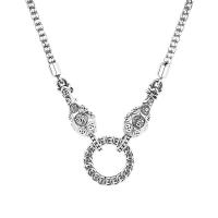 Collar de la joyería de plata esterlina, Plata de ley 925, Acabado antiguo, unisexo & diverso tamaño para la opción, Vendido por UD