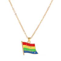 Enamel Zinc Alloy Necklace, with 1.97inch extender chain, KC gold color plated & for woman Approx 18.11 Inch 