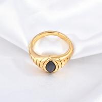 チタン鋼の指環, チタン鋼, 18Kゴールドメッキ, 異なるサイズの選択 & マイクロパヴェジルコニア & 女性用, 金色, 売り手 パソコン[