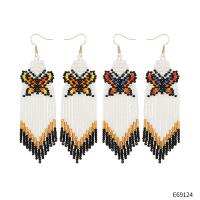 Glass Seed Beads Earring, Seedbead, Butterfly, fashion jewelry & for woman [