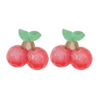 Acrylic Stud Earring, Fruit, fashion jewelry & for woman 20mm [