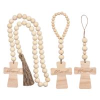 Hanging Ornaments, Hemu Beads, with Linen, handmade, for home and office 