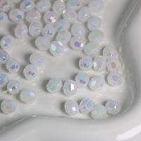 Perles acryliques plaquée, Acrylique, DIY, blanc, 8mm, Environ Vendu par sac[