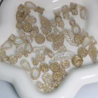 Gold Accent Acrylic Beads, vintage & DIY & mixed, golden, 14mm 