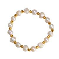 Cultured Freshwater Pearl Bracelets, 304 Stainless Steel, with Freshwater Pearl, fashion jewelry & for woman Approx 6.3 Inch 
