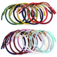 Bracelets tissés en chaîne, cordon de polyester, unisexe & tressé, plus de couleurs à choisir Environ 7-10.2 pouce, Vendu par PC