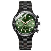 Bracelets de montre pour hommes, bois, avec verre & Acier inoxydable 304, mouvement chinoise, Rond, différents matériaux pour le choix & lumineux  Vendu par PC[