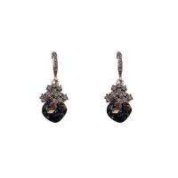 Crystal Drop Earring, Zinc Alloy, with Crystal, plated, for woman & with rhinestone 
