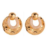 Zinc Alloy Drop Earring, Geometrical Pattern, gold color plated, fashion jewelry & for woman 