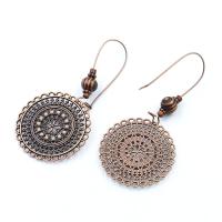 Wood Earring, Zinc Alloy, with Wood, plated, fashion jewelry & for woman 
