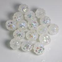 Perles acryliques plaquée, Acrylique, DIY, blanc Environ Vendu par sac