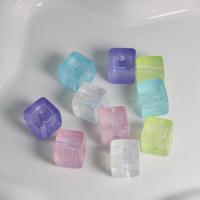 Acrylic Jewelry Beads, Square, DIY & luminated 13.5mm, Approx 