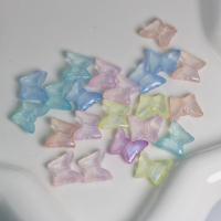 Perles Miracle acryliques, Acrylique, papillon, DIY, couleurs mélangées Environ Vendu par sac
