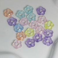 Transparent Acrylic Beads, Flower, DIY & hollow, mixed colors Approx [