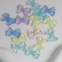 Perles acryliques transparentes, Acrylique, Noeud papillon, DIY, couleurs mélangées Environ Vendu par sac[