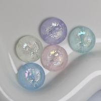 Frosted Acrylic Beads, Flat Round, DIY Approx 