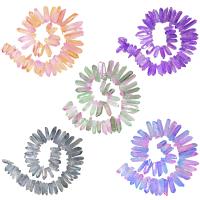Crystal Quartz Points, Multi-Color Electroplating, DIY 13mm - 42mm Approx 14.96-15.94 Inch 