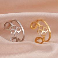 Titanium Steel Finger Ring, Vacuum Ion Plating, fashion jewelry & for woman 