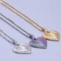 Stainless Steel Jewelry Necklace, 304 Stainless Steel, Heart, Vacuum Ion Plating, fashion jewelry & for woman Approx 50 cm 