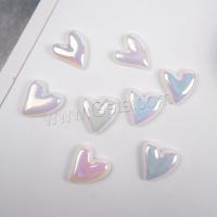 Mobile Phone DIY Decoration, Acrylic, Heart, colorful plated, cute, white [
