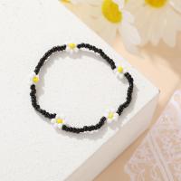 Glass Seed Beads Bracelets, Seedbead, with Zinc Alloy, with 7CM extender chain, Flower, fashion jewelry & for woman Approx 16.5 cm 