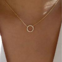 Rhinestone Zinc Alloy Necklace, fashion jewelry & for woman & with rhinestone 