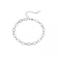 Titanium Steel Bracelet & Bangle, with 3CM extender chain, plated, for woman Approx 16 cm 