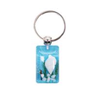 Resin Key Chain, Iron, with Shell & Resin, multifunctional Approx 