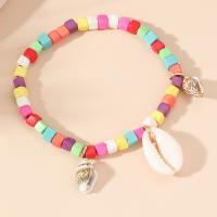 Plastic Jewelry Bracelet, with turquoise & Shell, Unisex, 5.2cm [