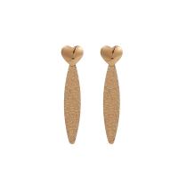 Zinc Alloy Drop Earring, Heart, gold color plated, fashion jewelry & with letter pattern & for woman 