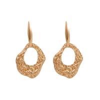 Zinc Alloy Drop Earring, gold color plated, fashion jewelry & for woman & hollow 