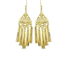Zinc Alloy Drop Earring, gold color plated, Bohemian style & for woman 