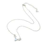 Rhinestone Zinc Alloy Necklace, with Plastic Pearl, plated & for woman & with rhinestone Approx 20 Inch 
