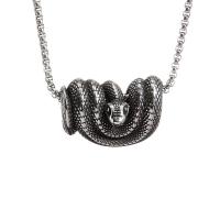 Titanium Steel Jewelry Necklace, Snake, fashion jewelry & for man, original color Approx 23.6 Inch [