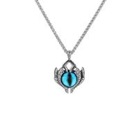 Титан ожерелье ювелирных изделий, титан, с Акрил, Злой глаз, ювелирные изделия моды & Мужский, Много цветов для выбора, длина:Приблизительно 23.6 дюймовый, продается PC[