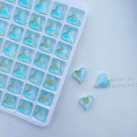 Polymer Clay Nagel Kunst, Glas, Herz, DIY, keine, 8x9mm, 50PCs/Tasche, verkauft von Tasche