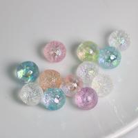 Perles acryliques poussière d'étoile, Acrylique, Rond, DIY, plus de couleurs à choisir, 14mm, Environ Vendu par sac[