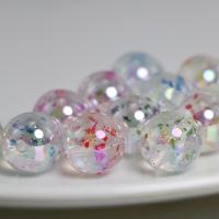 Plating Acrylic Beads, Round, DIY 16mm, Approx 