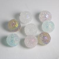 Perle acrylique, Rond, DIY, couleurs mélangées, 19mm, Environ Vendu par sac