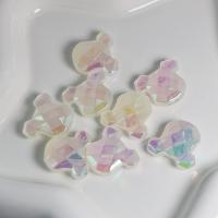 Acryl Schmuck Perlen, Bär, DIY & glänzend, gemischte Farben, 25.9x23x8mm, ca. 100PCs/Tasche, verkauft von Tasche