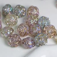Plating Acrylic Beads, Rose, DIY, mixed colors Approx [