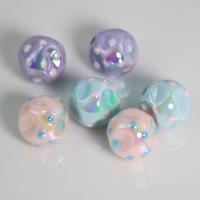 Perle acrylique, DIY & lumineux & émail, plus de couleurs à choisir, 16mm, Environ Vendu par sac